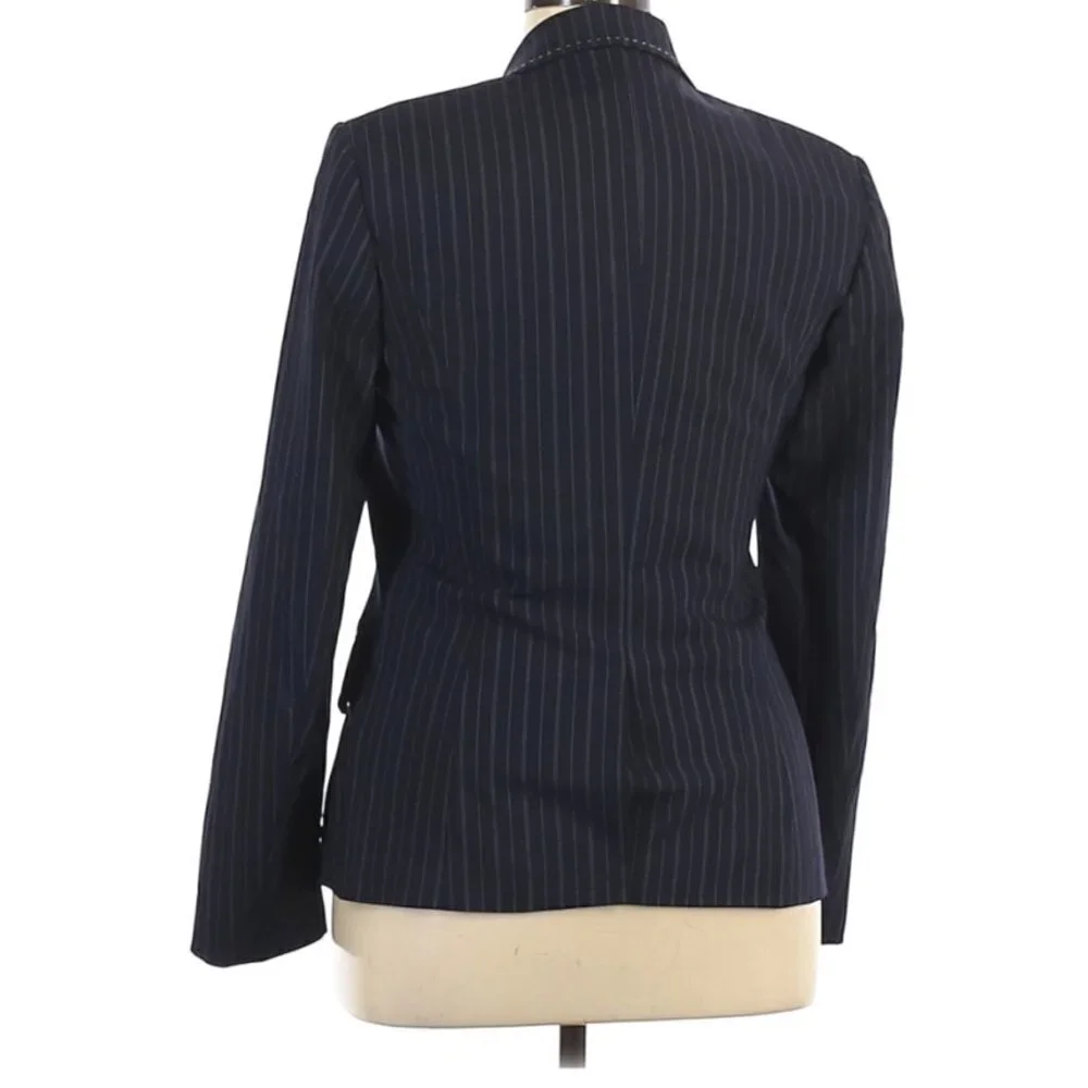 H Hilfiger blue &White pinstripe Wool Blazer‎